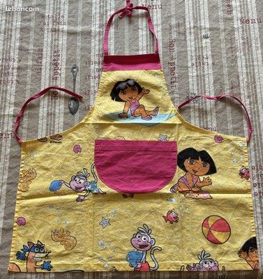 Tablier cuisine enfant pour 4/8 ans motif Dora (image 1)