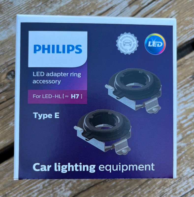 Adaptateur ampoules led H7 Philips type E - Équipement auto