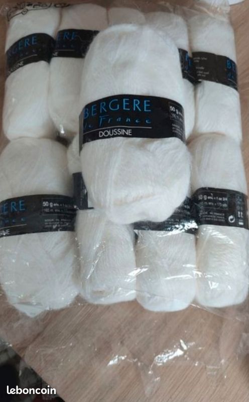 Lot De 10 Pelotes Bergère De France Coton/lin - 9 Neuves, 1 Utilisée