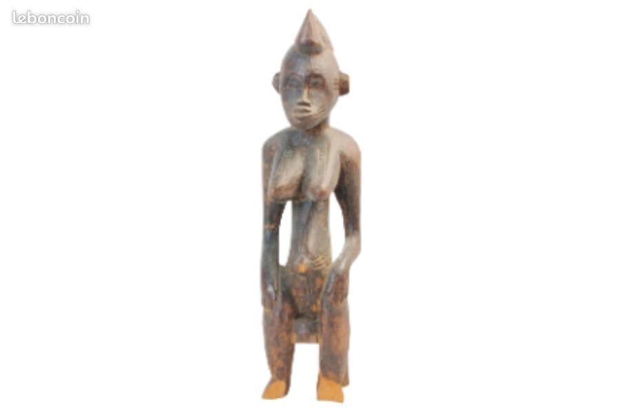 Statuette Sénoufo en bois – Sculpture africaine traditionnelle – 33 cm (image 1)