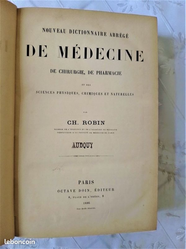 Nouveau dictionnaire de medecine, de chirurgie 1886 (image 3)