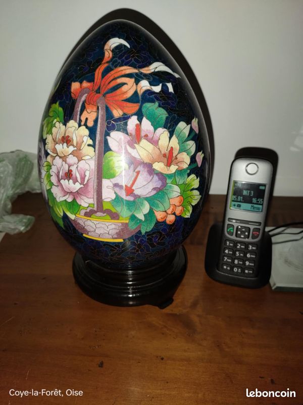 Oeuf en cloisonné Haut 27 cm (image 1)