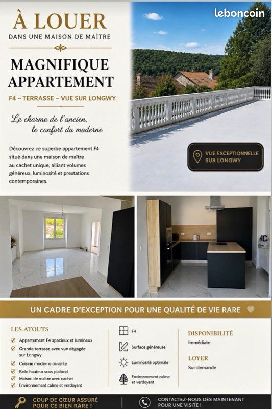 Appartement 3 pièces 85 m² · à Longwy · 85 m² · 1 100 €/mois