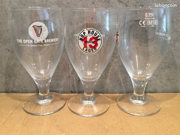 6 verres bière pint Guinness 50cl collecteur vintage • EUR 16,00