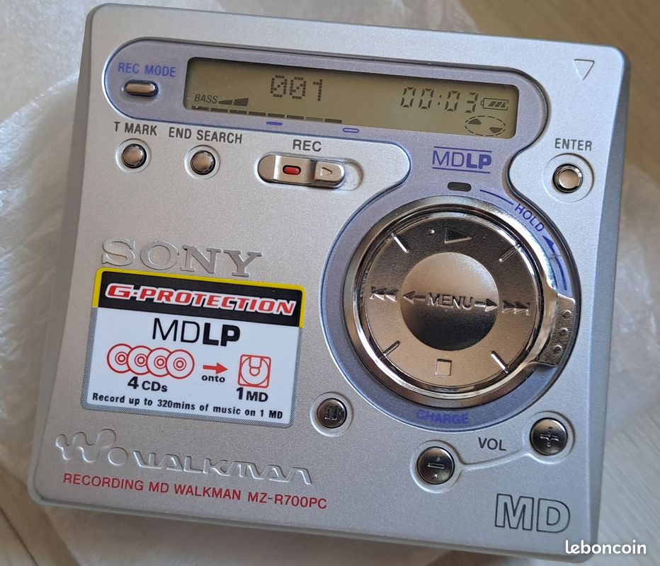 Lecteur MiniDisc Walkman MZ-R700PC avec sa boite d'origine (image 8)
