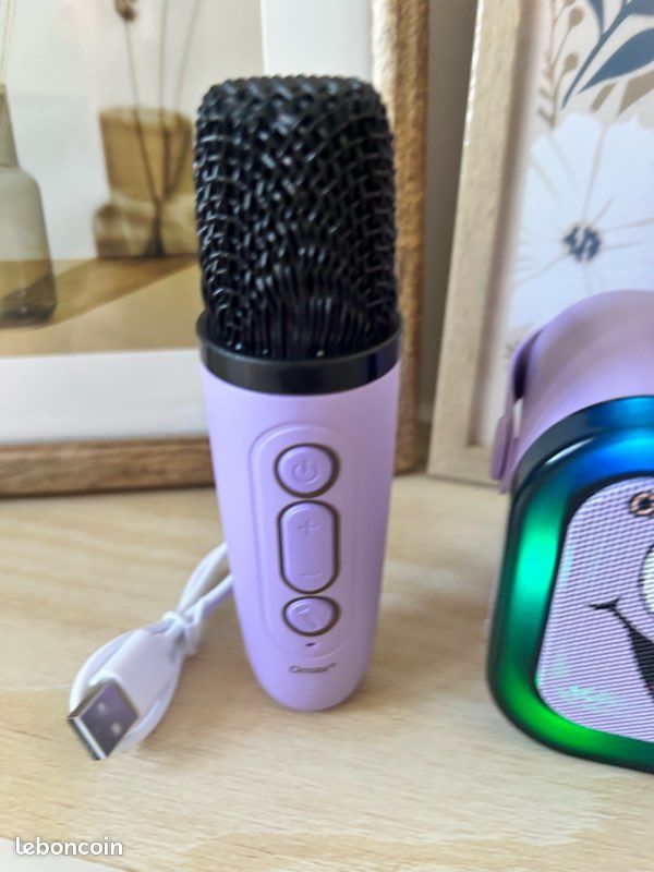🎤 Enceinte Karaoké portable + 2 micros – Neuve 💜 (image 3)