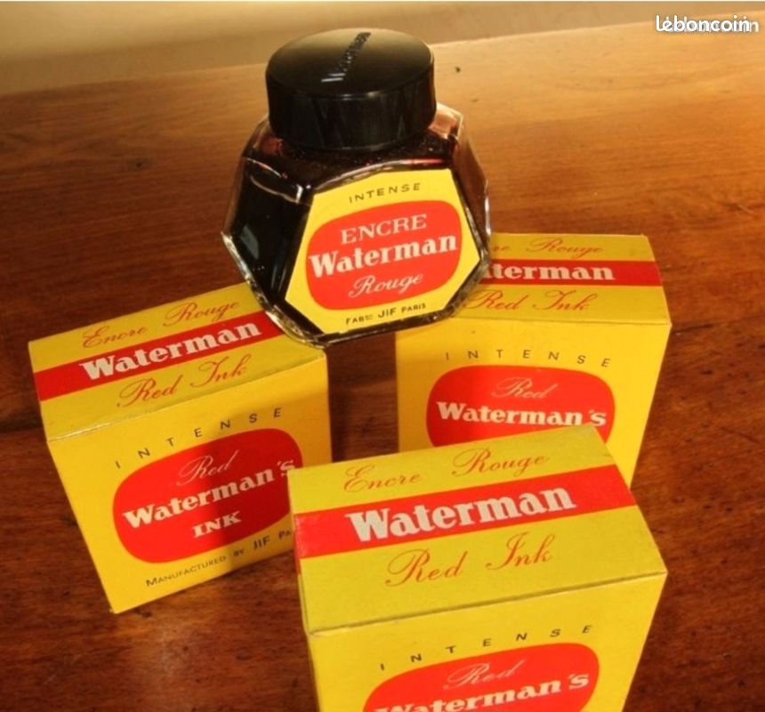 Authentiques flacons d'encre WATERMAN anciens (image 1)