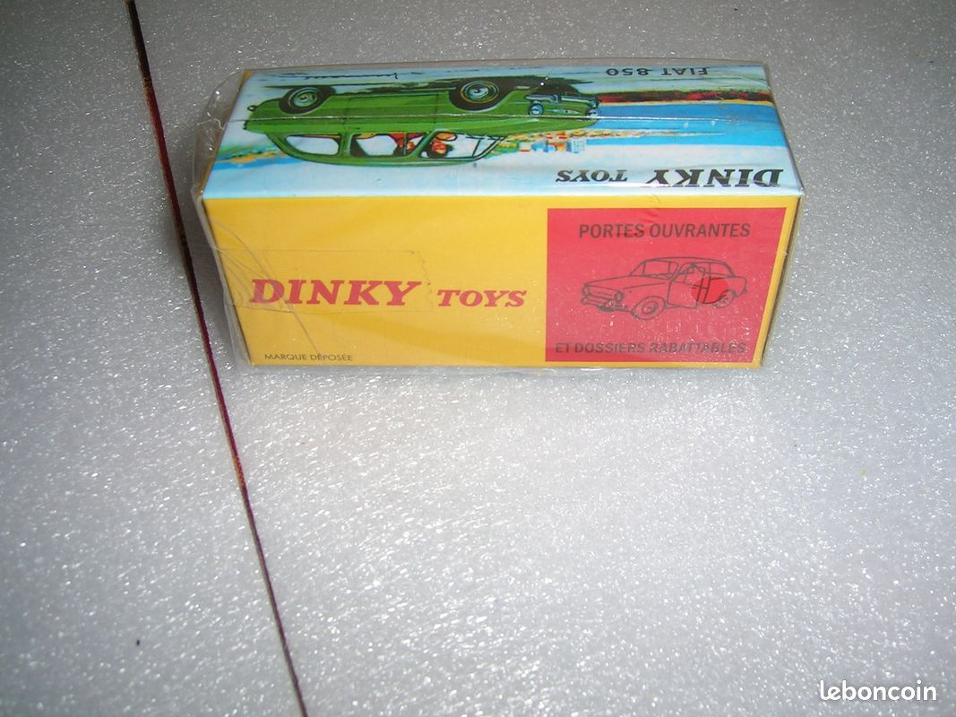 Fiat 850 Jaune Dinky Toys France – Miniature 1/43, Réf 509, Dans Son Emballage D'origine