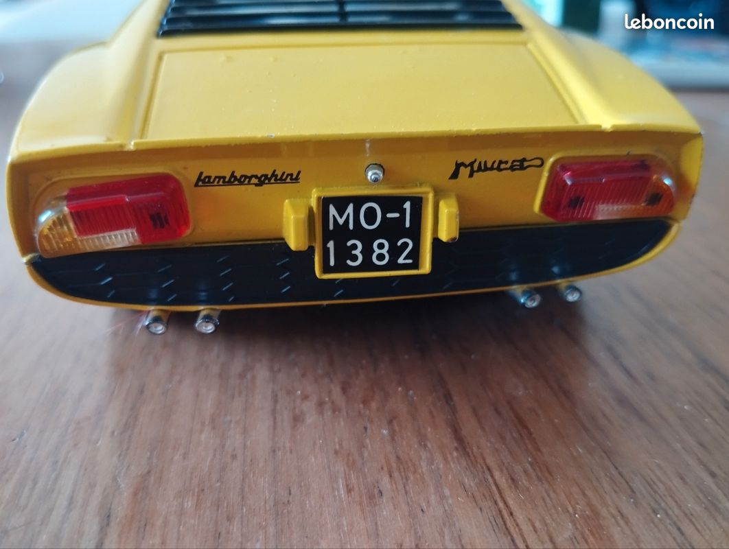 Lamborghini Miura Verte Métal 1/18 Par Anson - Miniature De Collection Voiture De Sport - Occasion Sans Boîte