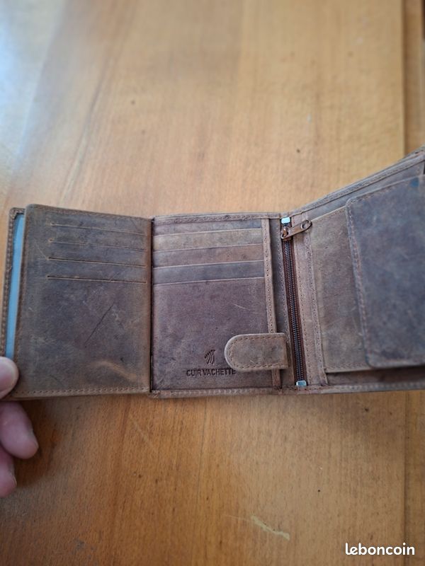 Portefeuille cuir vachette neuf (image 2)