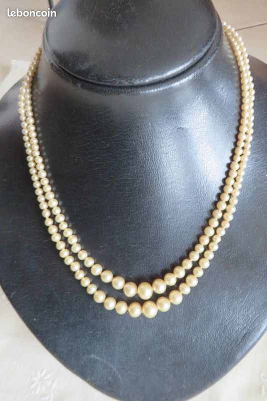 Collier de perles ancien art déco - Bijou ancien
