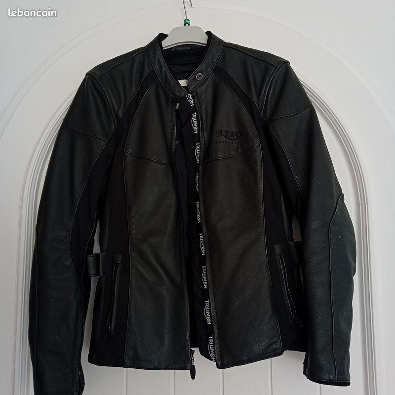Leather Jacket Blouson Moto Triumph Occasion Blouson Triumph Cuir