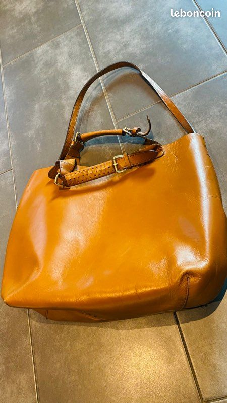 Sac ZARA cabas fourre tout bohème Cuir véritable 100% vache