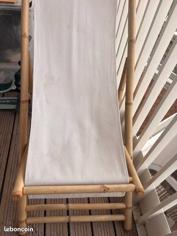 Lot de 2 Transats en Bambou d'Occasion – Style Naturel et Pliable (image 3)