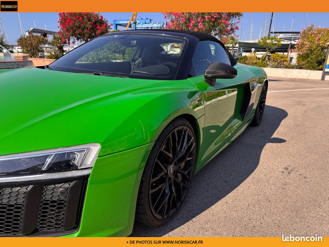 AUDI R8 SPYDER V10 Plus 5.2 FSI 610 S tronic 7 Quattro - Bang Olufsen - Ceramiques - Vert Java - Carbone - Audi ex (image 18)
