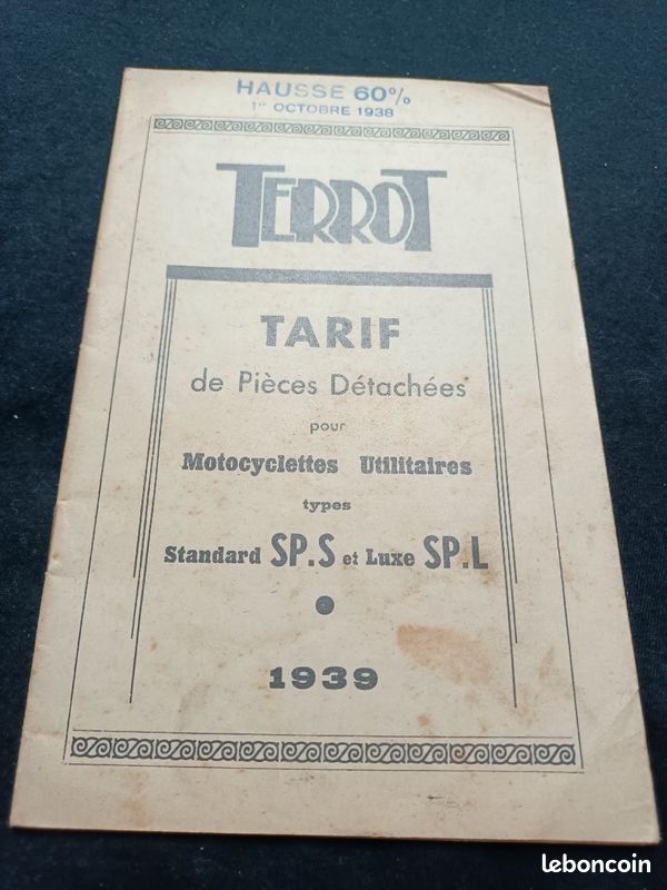 Livret Terrot pièces détachées 175 SP (image 1)
