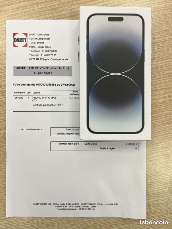 Iphone 14 pro max 1to (image 1)