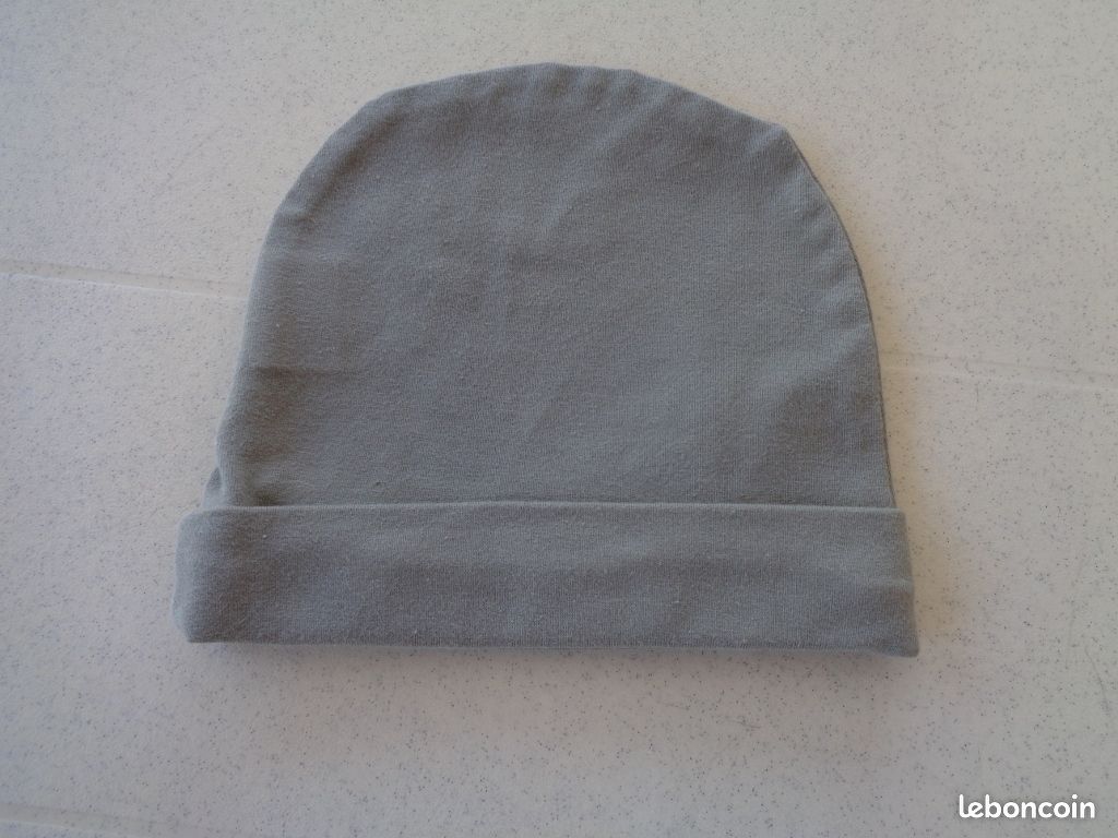 Bonnet coton/élasthanne kaki 6/12 mois neuf (image 2)