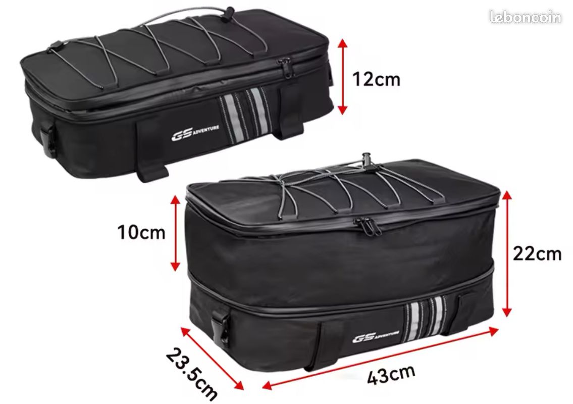 Lot de 3 sacoches étanches pour valises latérales et top case arrière BMW Trail - BMW R 1200 GS, BMW R 1250 GS, BMW F 650 GS, BMW F 700 GS, BMW F 750 GS, BMW F 800 GS, BMW F 850 GS, BMW F 900 R ect (image 5)