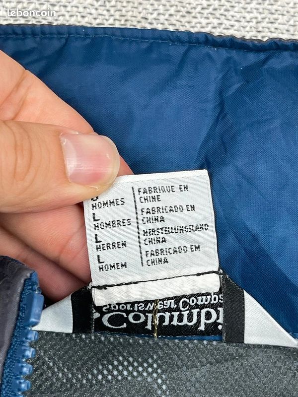 Veste de pluie Columbia imperméable technique Homme Bleu Et Gris Taille L - #Bi0079 (image 6)