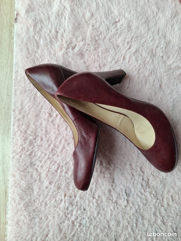 Escarpins cuir femme (image 7)