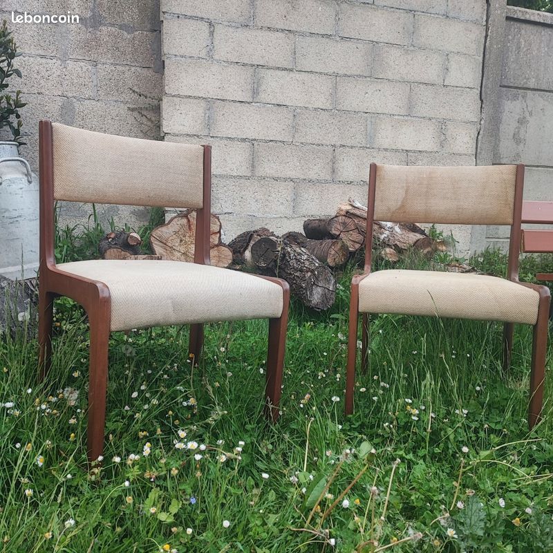 Lot de 2 chaises danoises vintage années 60 (image 3)
