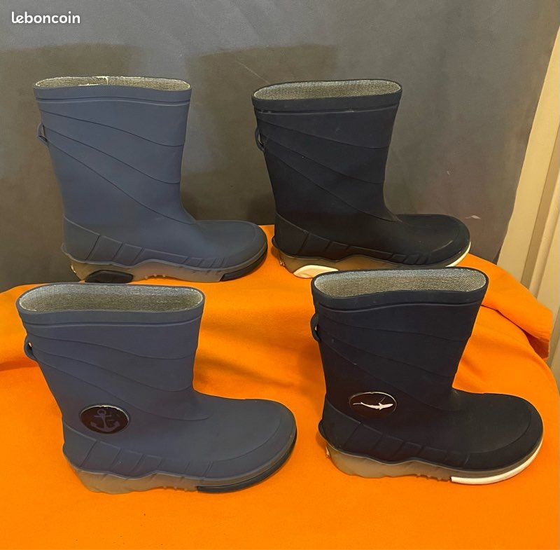 Bottes de pluie pour enfants talons lumineux Chaussures