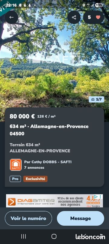 Terrain viabilisé et tout a l egout a prix bas , a saisir · à Allemagne-en-Provence · 80 000 €