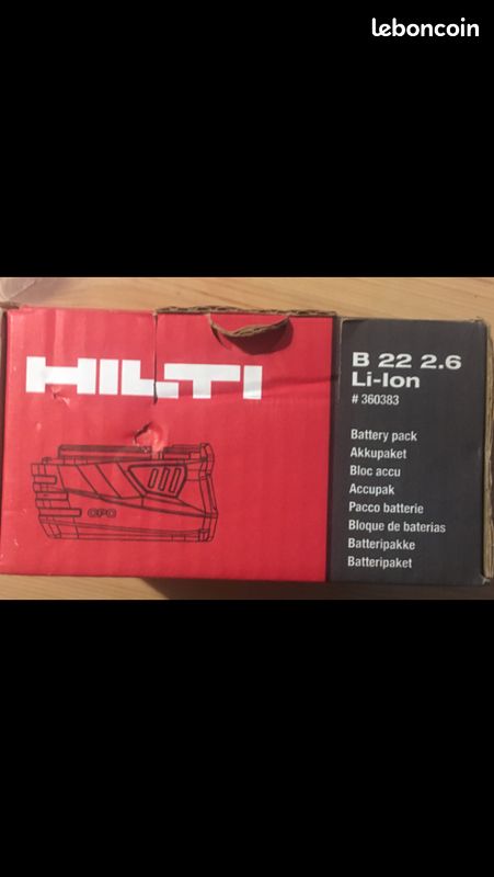 Batterie Hilti B 22 – Occasion – Pour Outils électroportatifs