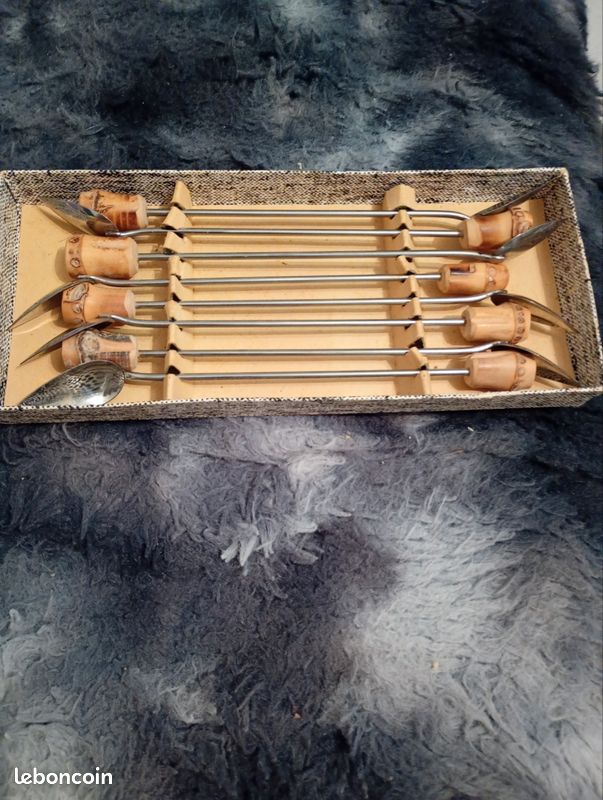 Lot De 8 Cuillères à Mélanger Cocktail En Acier Inoxydable Premium 20cm - Accessoire Bar Et Maison Oak & Steel