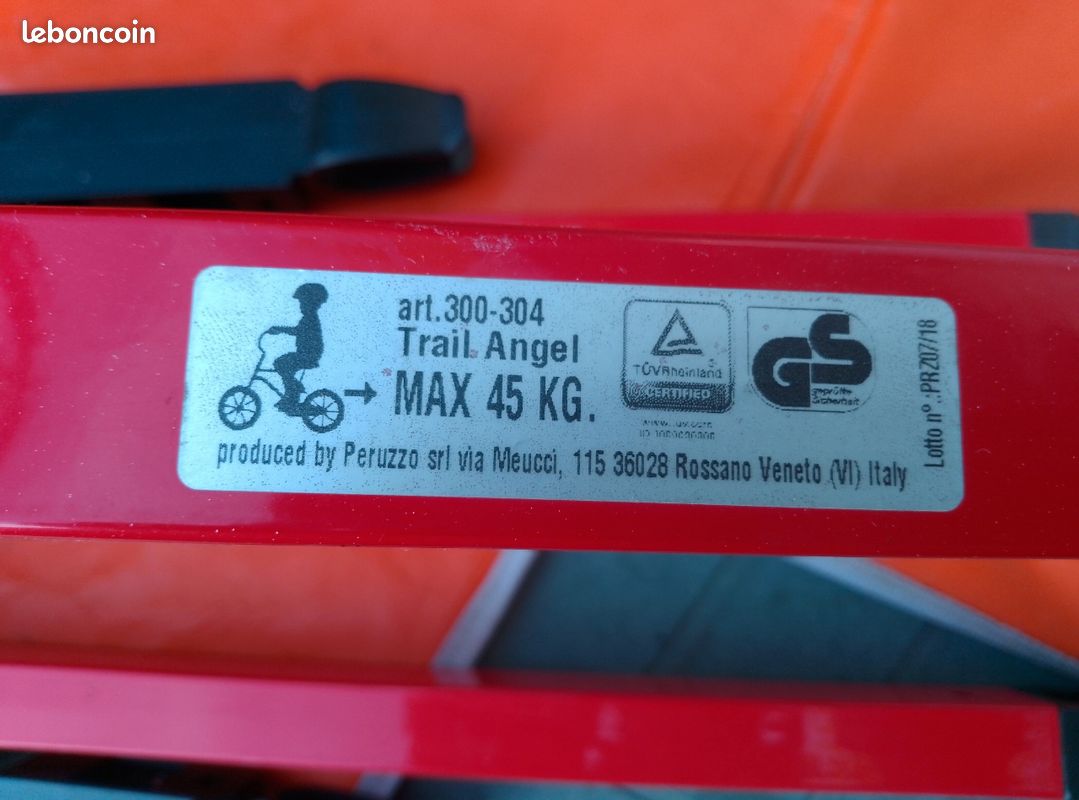 Peruzzo Barre De Remorquage Trail Angel Rouge - Pour Vélo Enfant