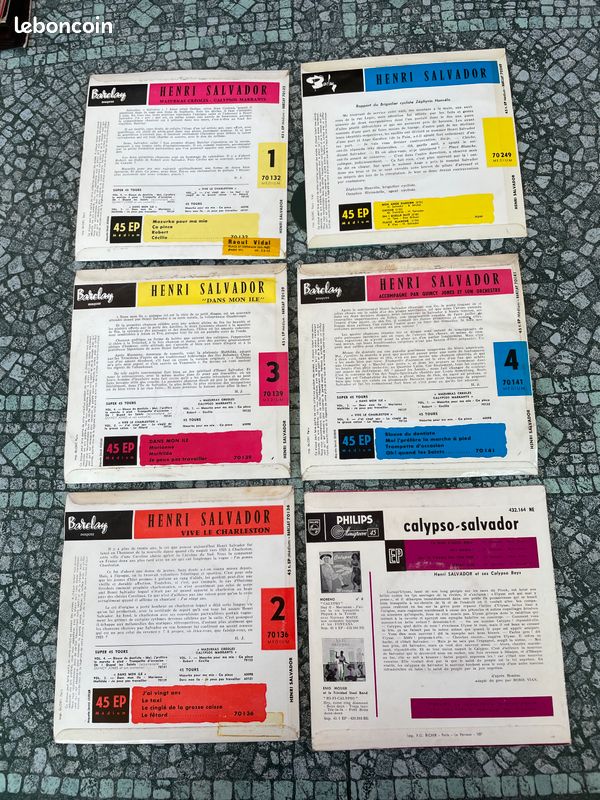 Lot disque vinyle 45T Henri Salvador (image 2)