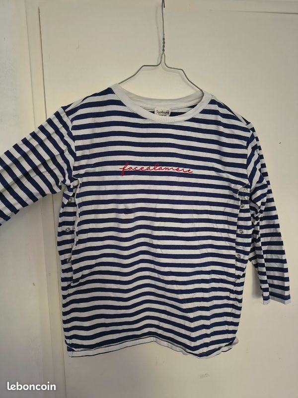 T shirt manches longues d'allaitement TAJINEBANANE (image 1)