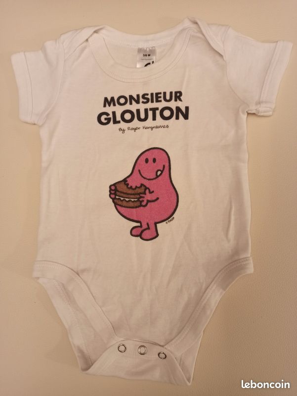 Body 3/6 mois monsieur Glouton (image 1)