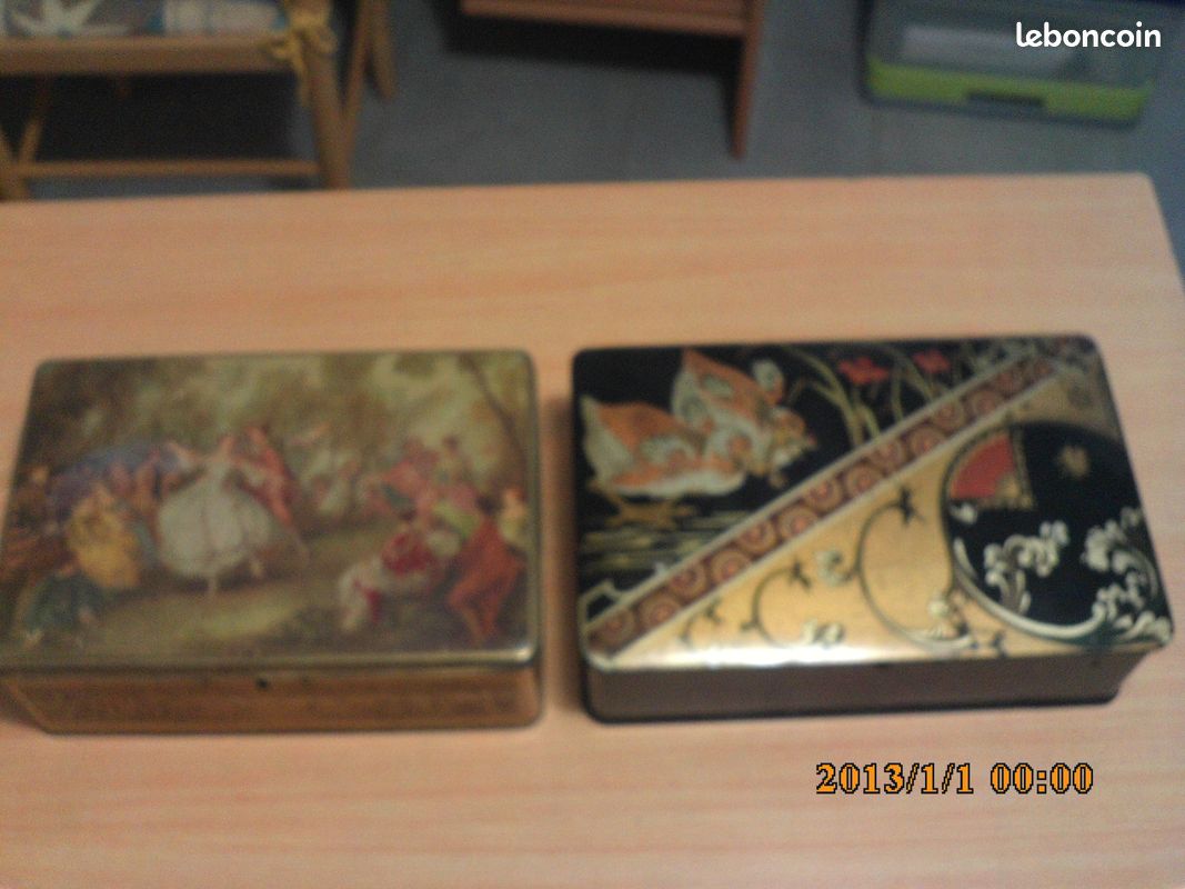 Lot de 2 Boîtes Anciennes Vichy Vintage - AR CONCEPT