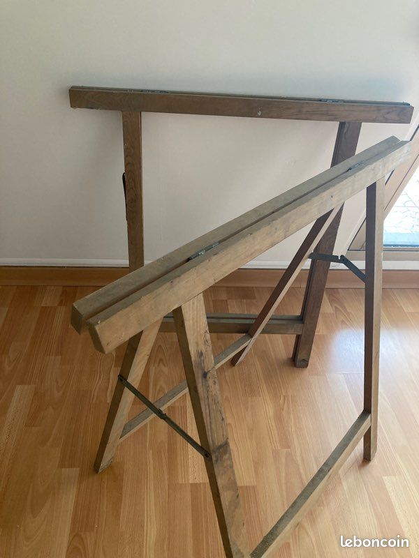 Tréteaux bois robustes (image 1)