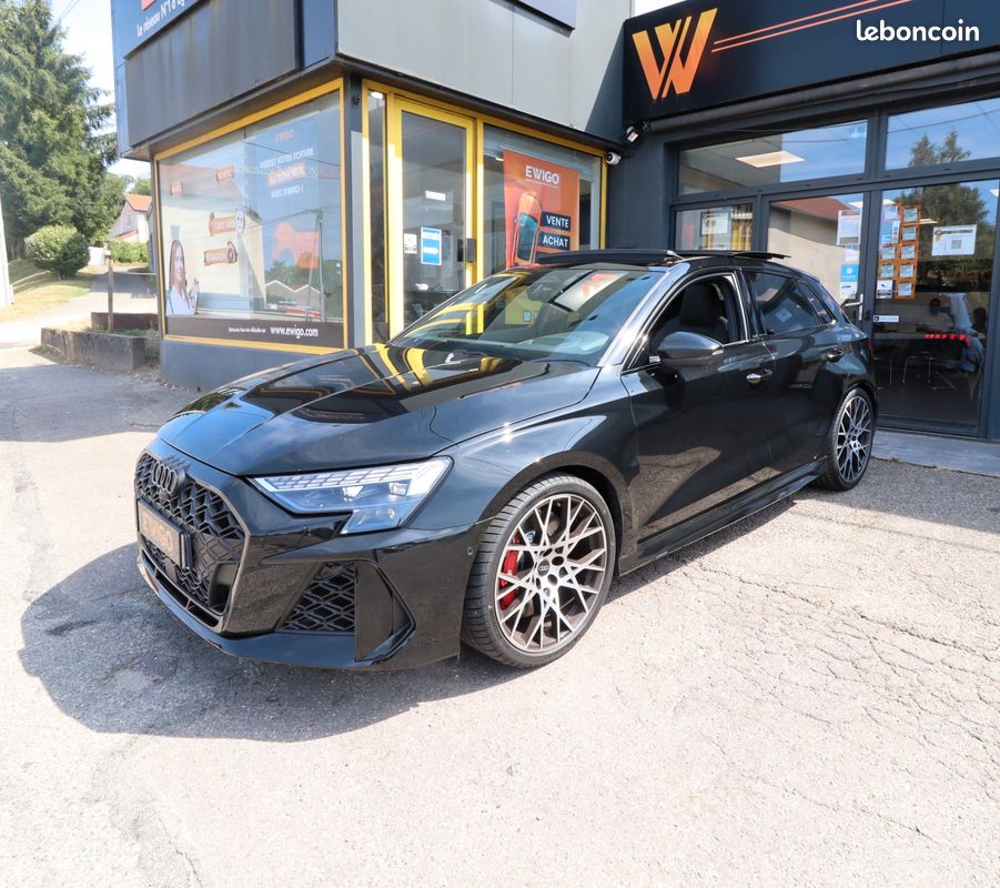 Audi rs3 sportback 2.5 tfsi 400 carbon black quattro s-tronic bva + 1ere main malus paye + full options (image 1)