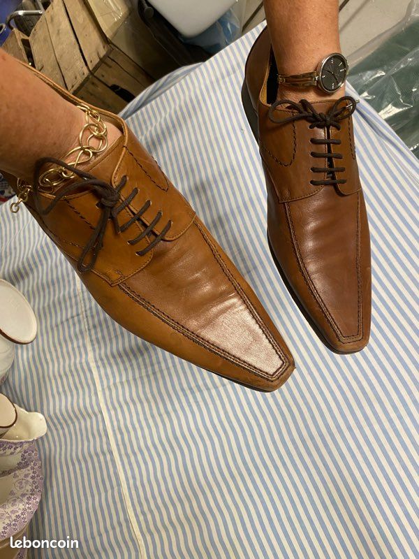 Chaussures habillés cuir marron Stephane Kélian (image 1)