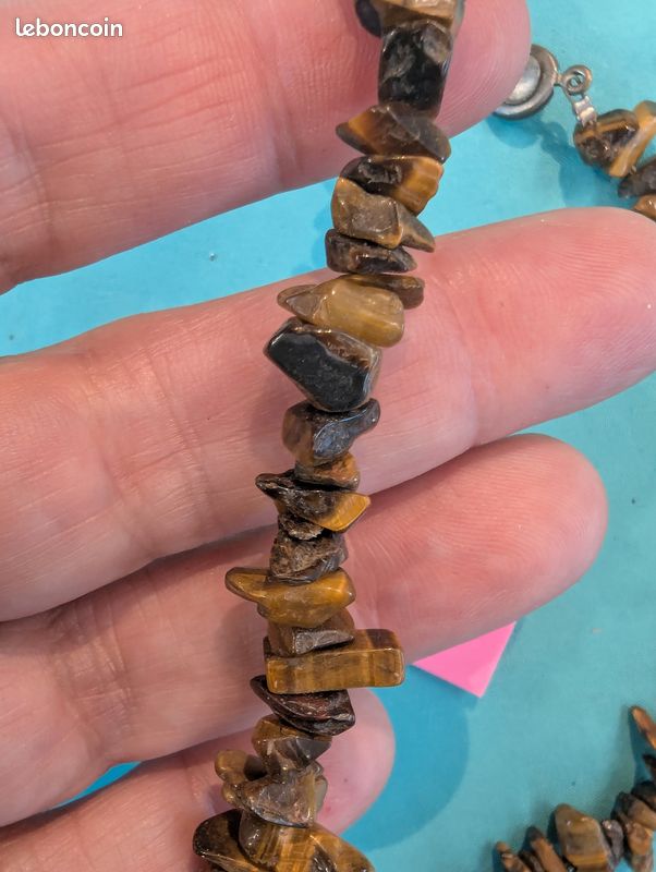 Collier pierre Naturelle Oeil du Tigre (image 2)