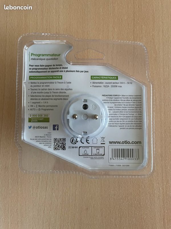 Lot de 3 programmateurs mécaniques compacts blancs (image 3)