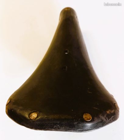 Selle Vélo Vintage Ideale 80 Record – Cuir Marron – Made In France – 700g – Pour Route Et Randonnée