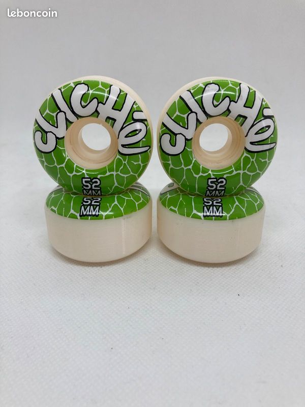 Roues skateboard Cliché 52mm 92A neuves (image 1)