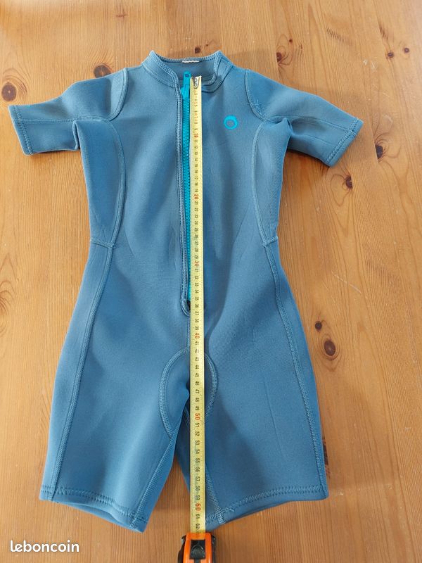 Combinaison néoprène shorty enfant Nabaiji - Bleu - 61 cm (image 4)