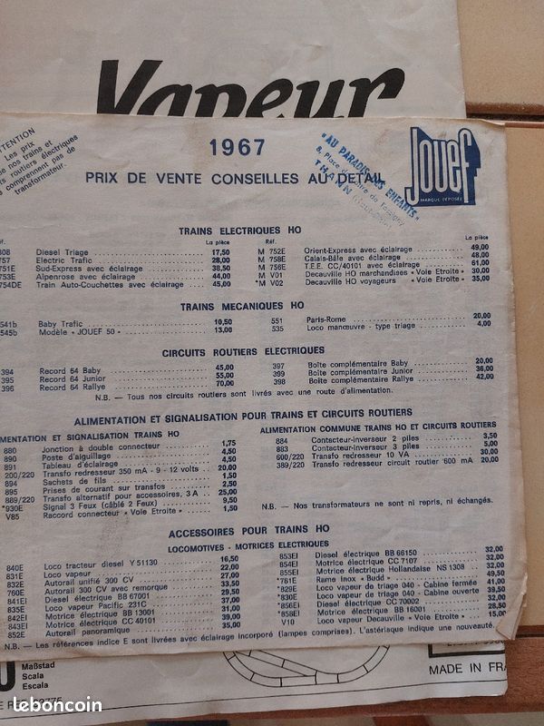Catalogue formulaire Jouef Meccano (image 8)