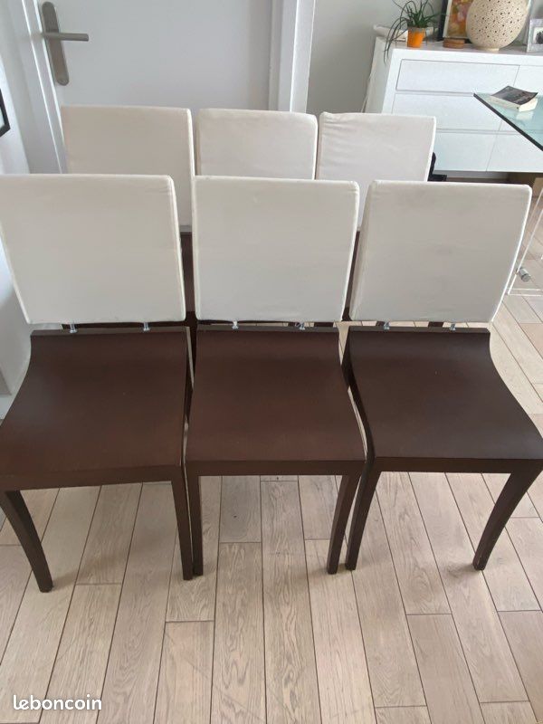 6 chaises Finn Ligne Roset Beige (image 1)