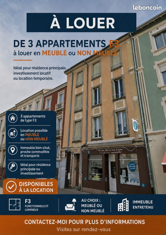 Appartement 3 pièces 67 m² · à Belfort · 67 m² · 650 €/mois