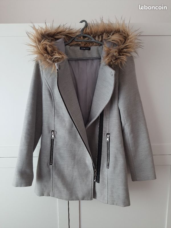 Cache Cache Trench Femme De Marque Trench Court Boutonné Vert Kaki