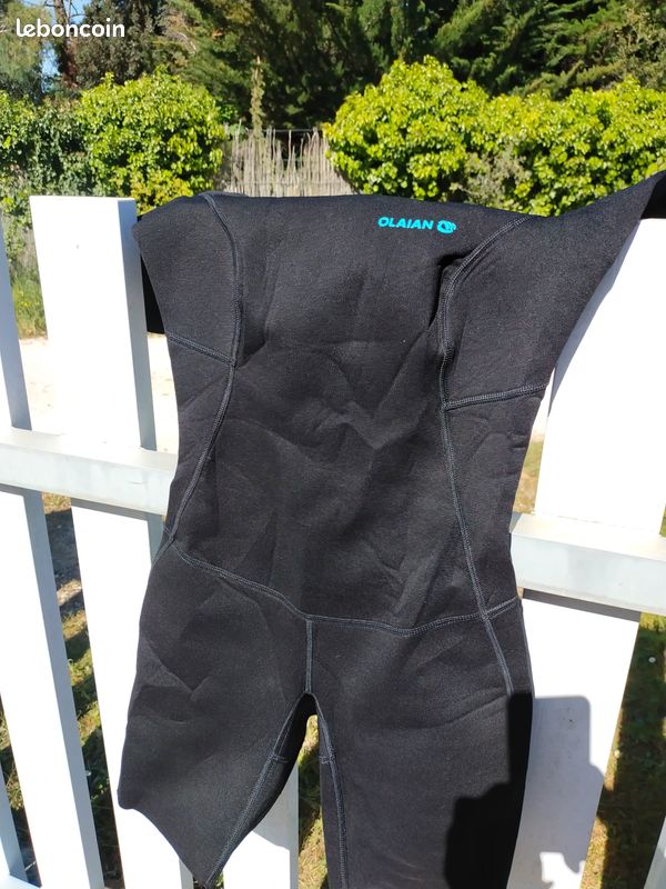 Combinaison Surf Shorty 100 Néoprène 1,5mm homme bleu marine (image 1)