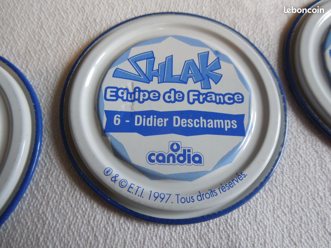 SHLAK PUBLICITE CANDIA 1997 FOOTBALL FRANCE BLEUS IBRAHIM IBOU BA