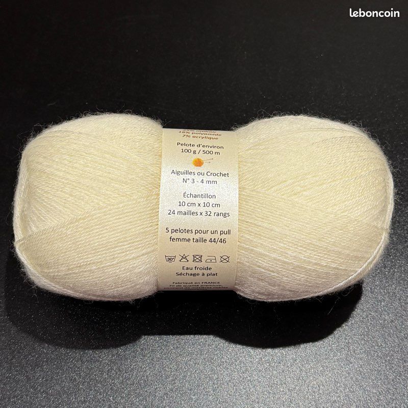 10 Pelotes De Laine 50% Mohair - Fabriqué En France, Pour Tricot Ou Crochet